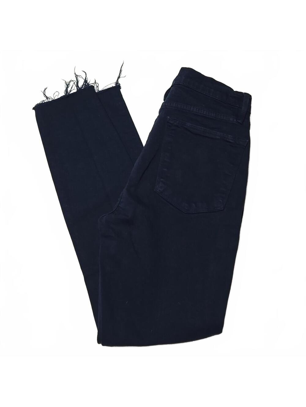 Frame Le High Skinny Dark Blue Jeans Raw Edge Hem Size 30 (US Size 10)